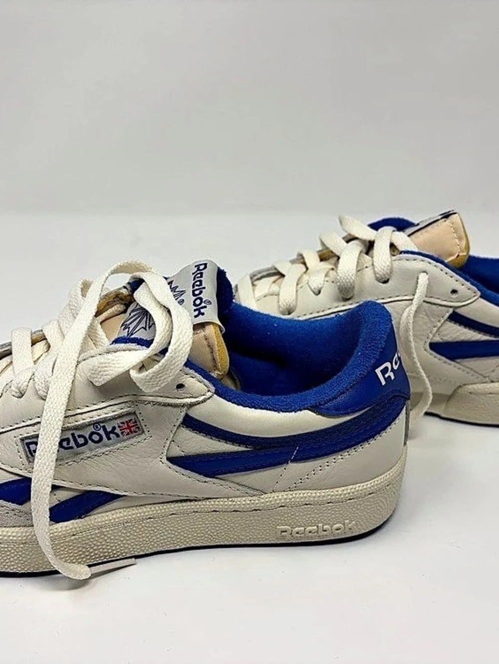 Reebok Club C 85 Vintage Chalk Essential Blue Sneakers White & Blue US 61⁄2